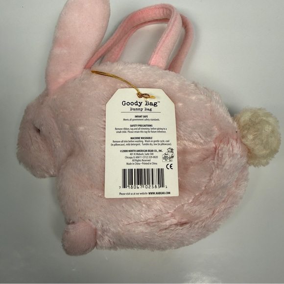 Cute Pink Bunny Plush Purse Bag Easter - Picture 9 of 11